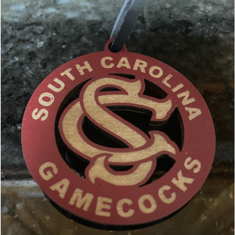 South Carolina Gamecocks Wooden Team Necklace